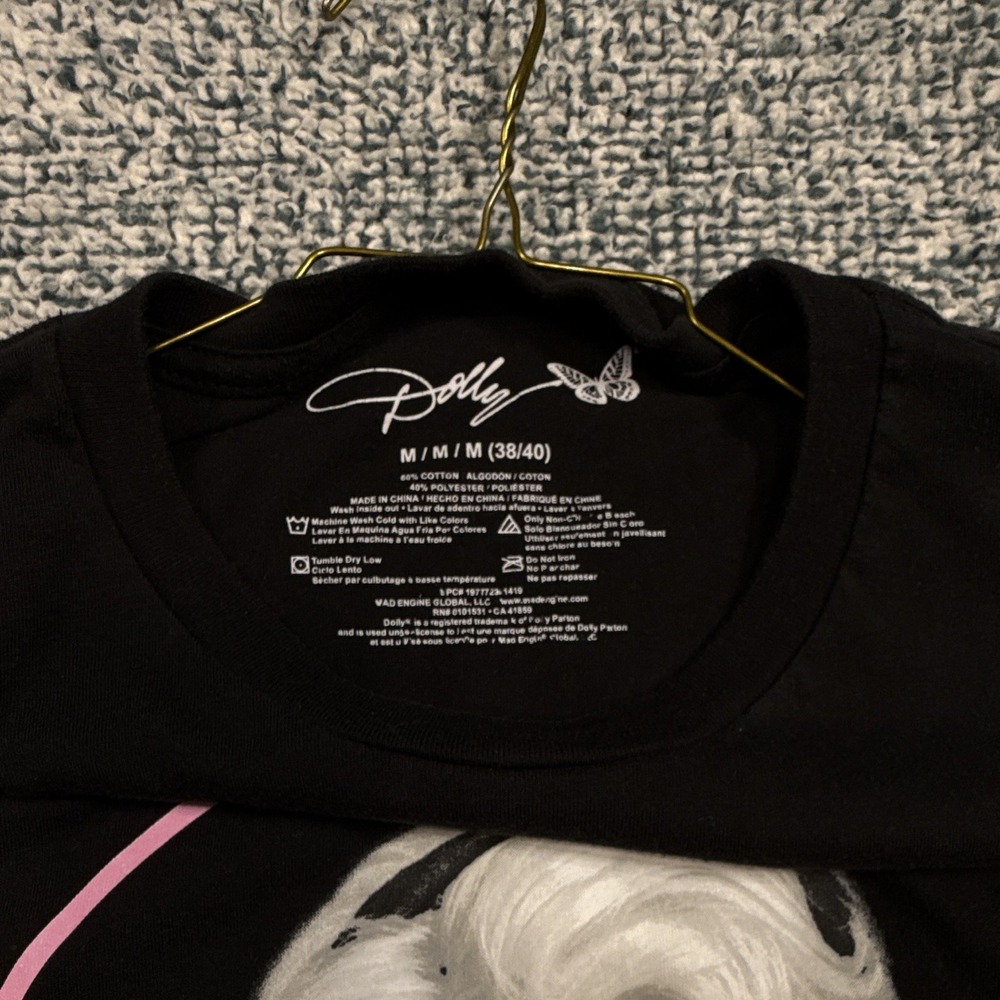 Retro Dolly Women's M Regular Black Jersey Knit Crew Short Sleeve T-Shirt - Picture 3 of 9